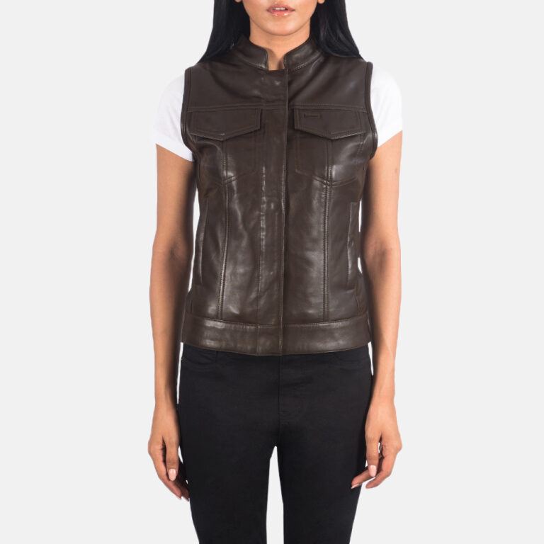 Womens Rayne Moto Brown Leather Vest_5584 copy-5-1623662627129